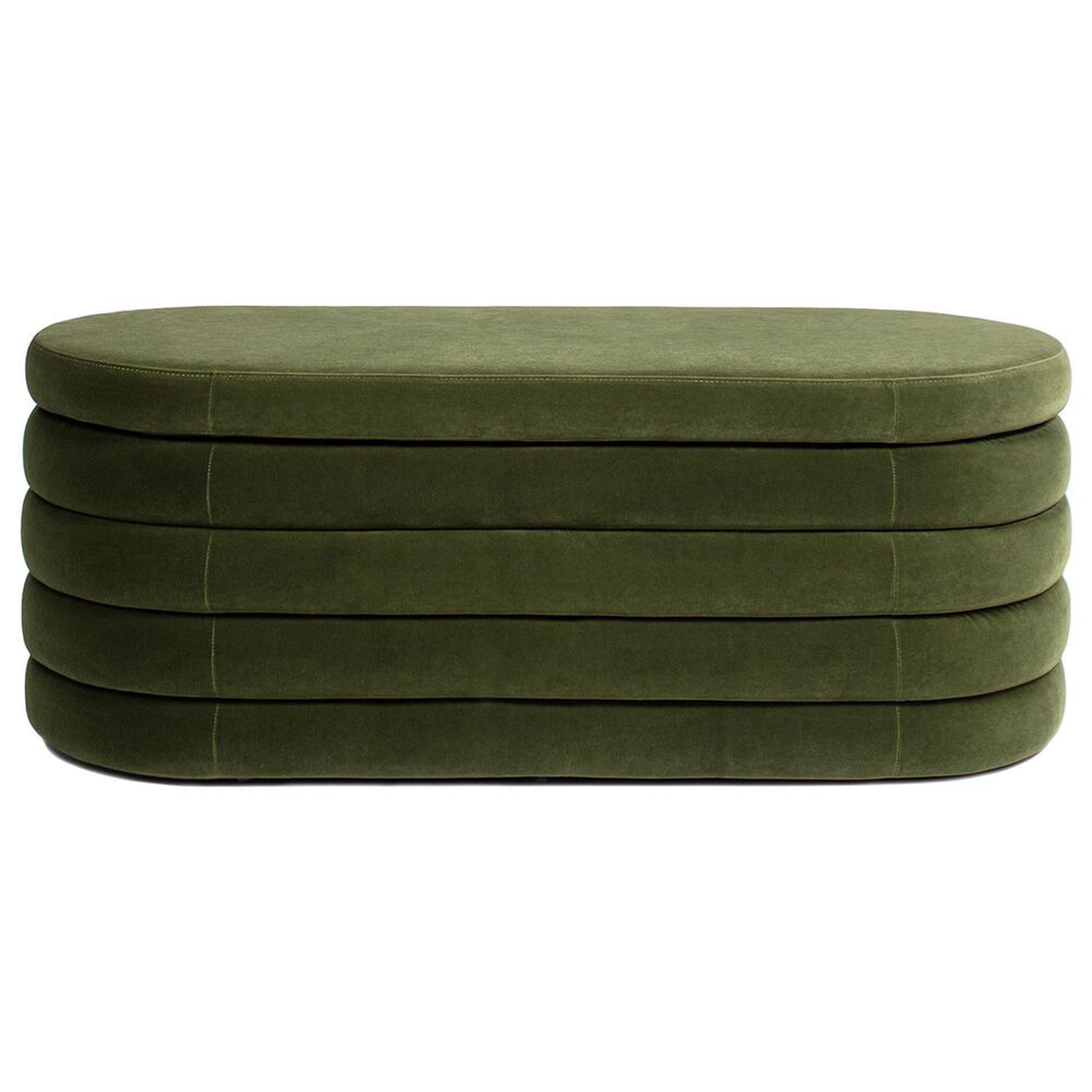 Jennifer Taylor Home Fuji Storage Bench in Olive Green, , large