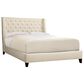 Bernhardt Maxime King Upholstered Wing Panel Bed in Cream, , large
