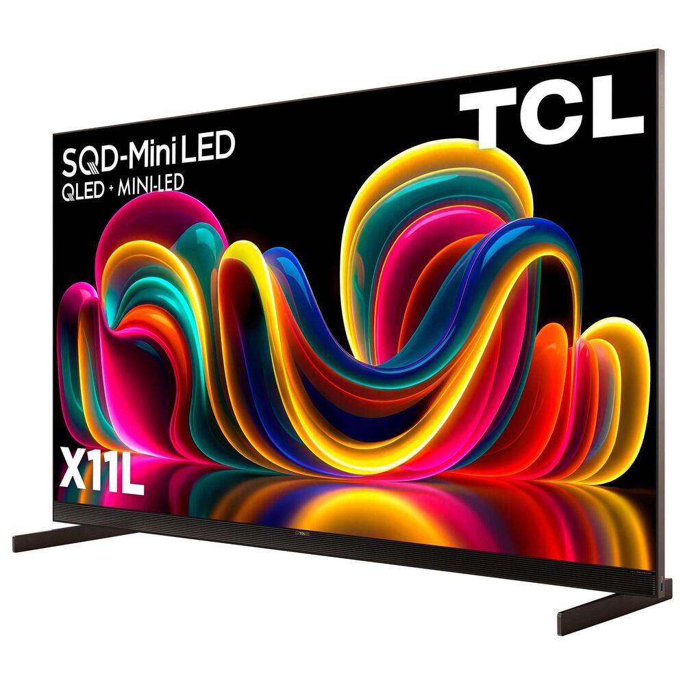 TCL 75" X11L Series 4K UHD HDR SQD-Mini LED - Smart Google TV with 7.1.4 Channel Soundbar System in Black, , large