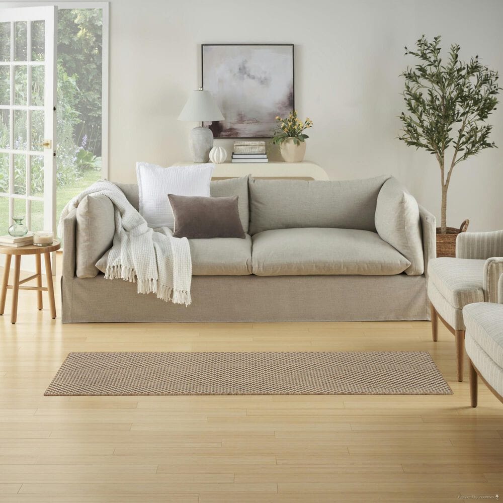 Nourison Courtyard Jute and Ivory 2&#39; x 6&#39; Indoor/Outdoor Runner, , large