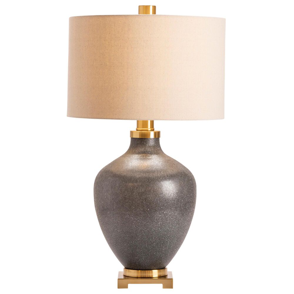 Crestview Collection Liam Table Lamp in Charcoal and Antique Brass, , large