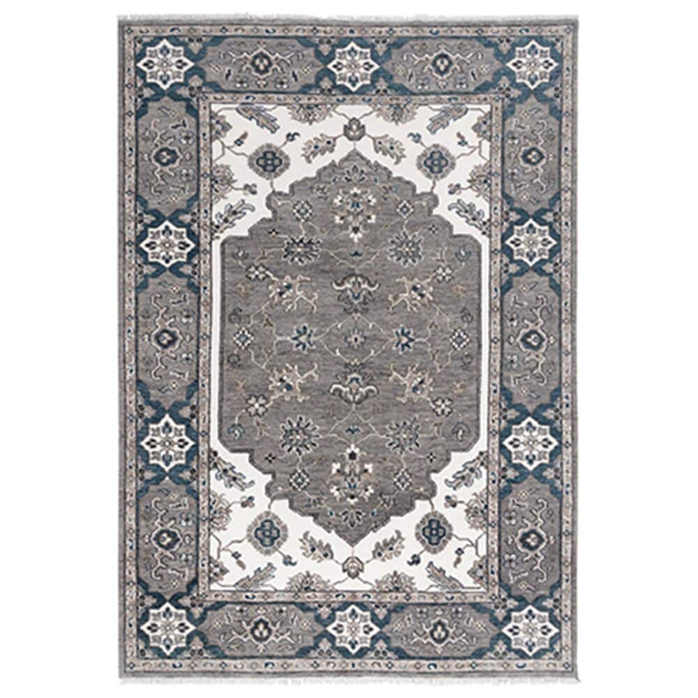 RIZZY Historia 10" x 14" Gray and Ivory Area Rug, , large