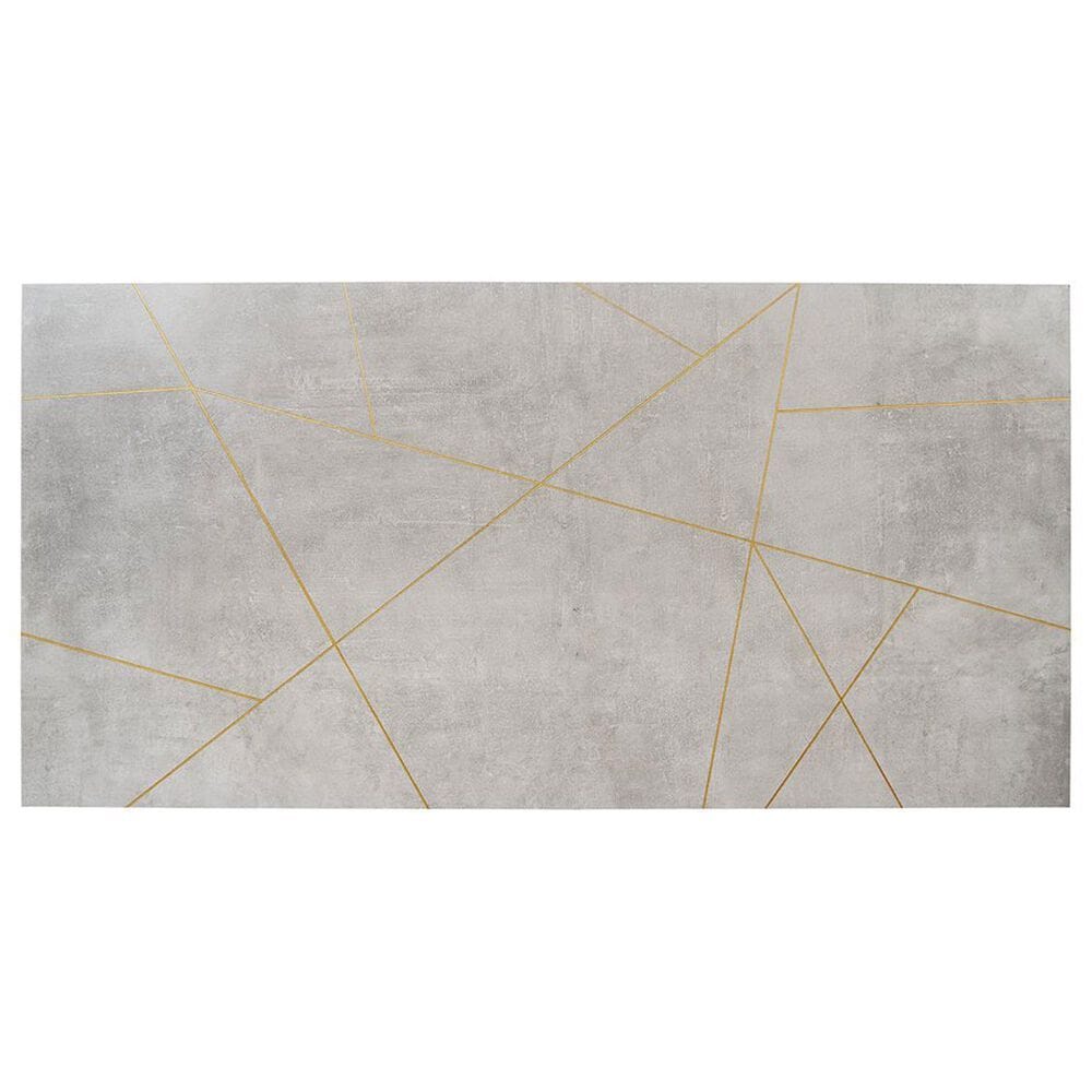 Soho Studio Artscape Cemento and Gold Line 24" x 48" Porcelain Tile, , large