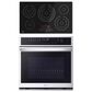 LG 2-Piece Kitchen Package with 4.7 Cu. Ft. Wall Oven and 36" Electric Cooktop in Print Proof Stainless Steel and Black, , large