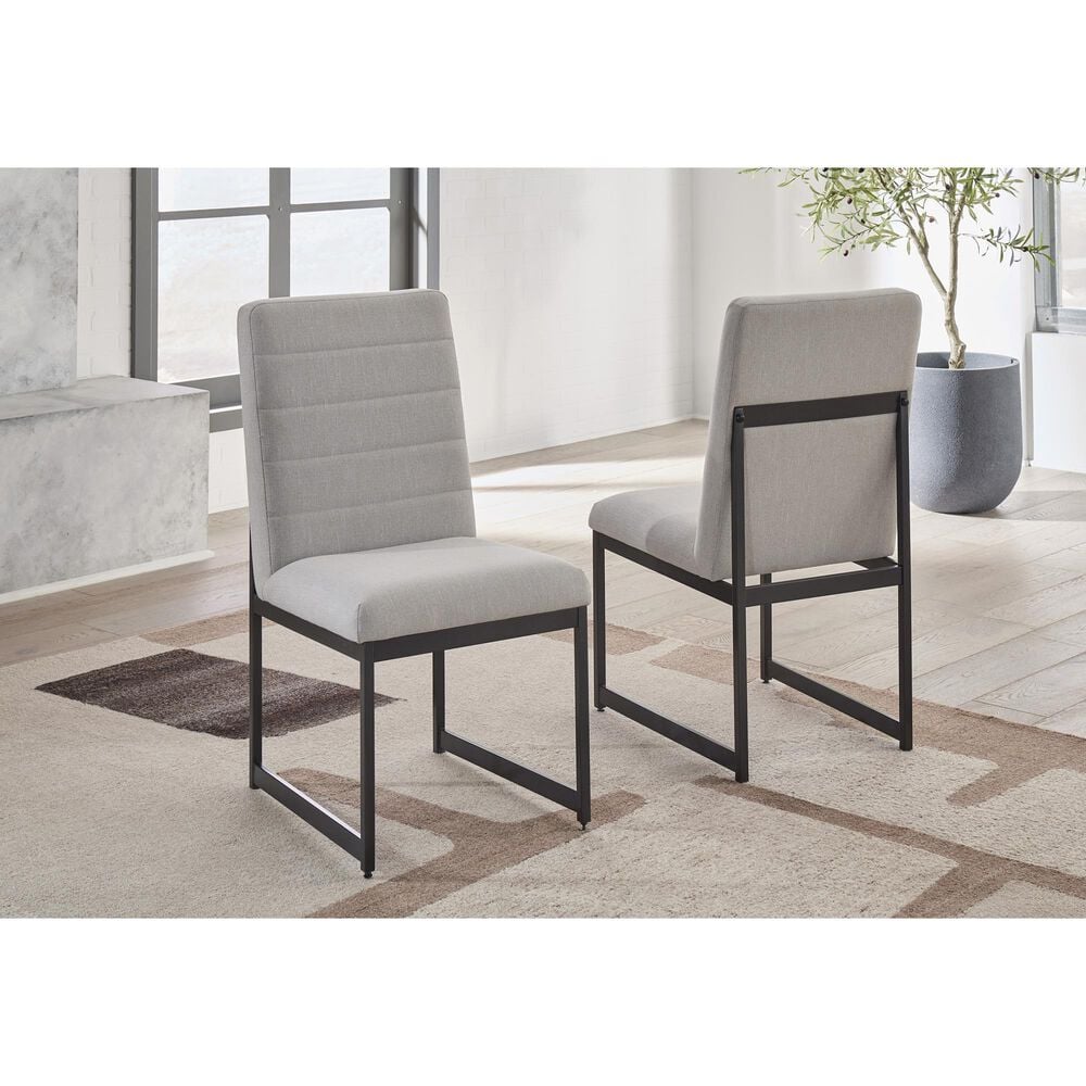 Ashley Tomtyn 7-Piece Dining Set in Light Brown and Gray, , large
