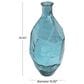 Maple and Jade Tall Spanish Bottle Neck Faceted Decorative Vase in Tinted Teal, , large