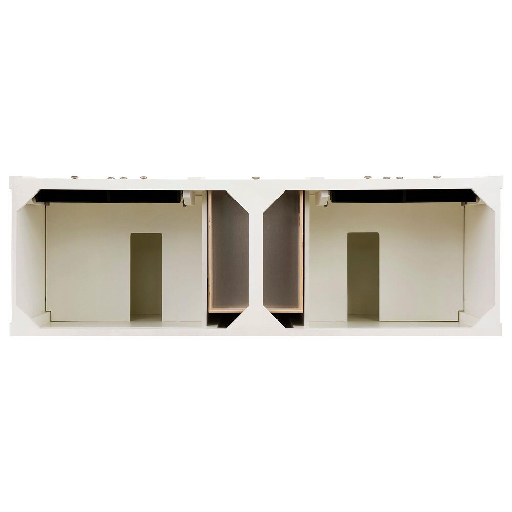 James Martin Vanities Brittany 72&quot; Double Bathroom Vanity in Bright White with 3 cm Charcoal Soapstone Quartz Top and Rectangle Sinks, , large
