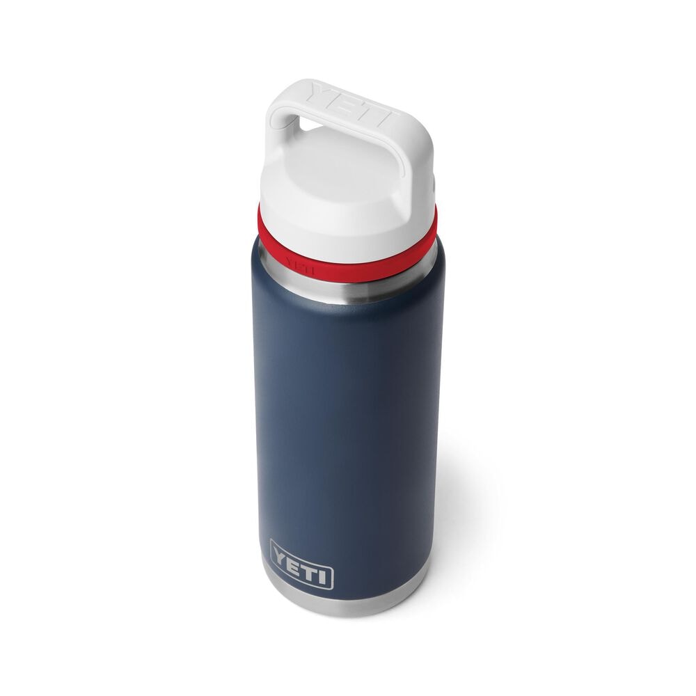 YETI Rambler 26 oz Bottle Chug in Patriotic Navy/Rescue Red/White, , large