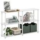 HOMLUX Turn-N-Tube 3-Tier Double Size Storage Display Rack in White, , large