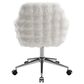Linon Home Decor Fiona Office Chair with White Cloud Bubble Cushion in Silver, , large