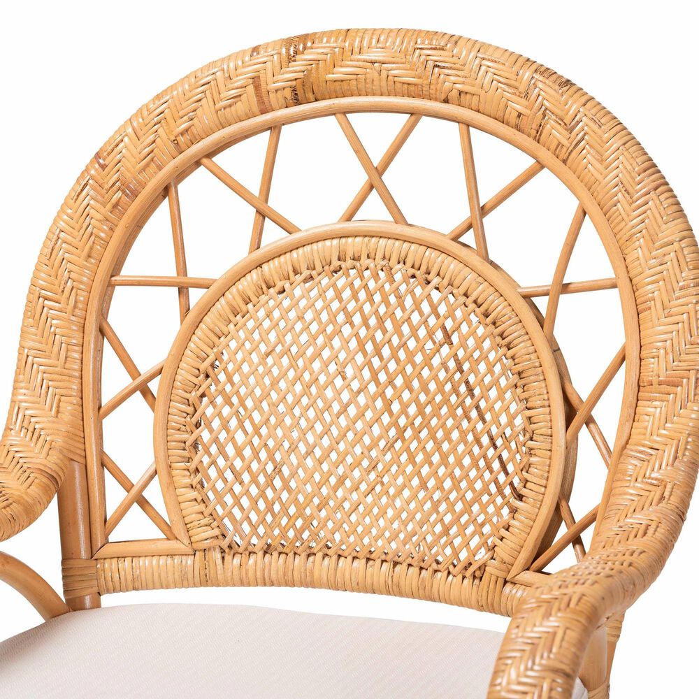 Baxton Studio Adam Swivel Counter Stool in Light Honey, , large