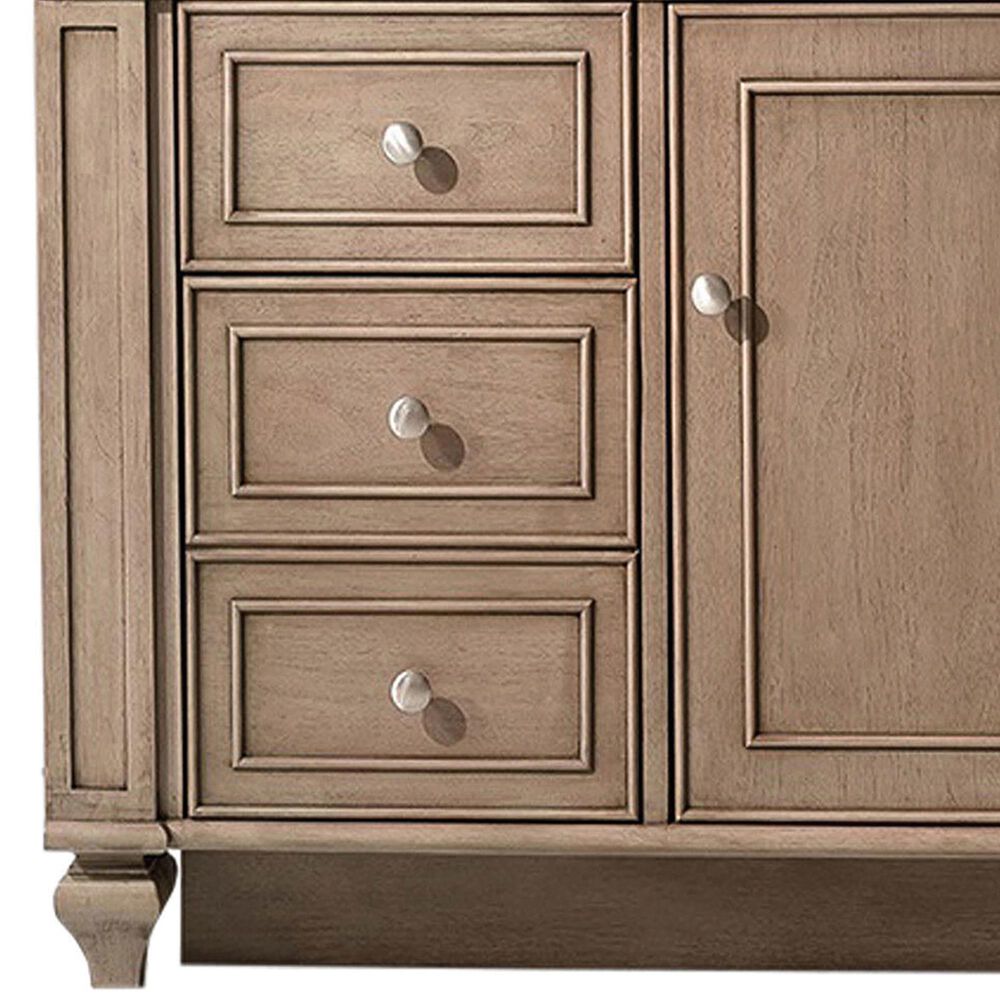 James Martin Vanities Bristol 48" Single Bathroom Vanity in Whitewashed Walnut with 3 cm Lime Delight Quartz Top and Rectangular Sink, , large
