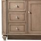 James Martin Vanities Bristol 48" Single Bathroom Vanity in Whitewashed Walnut with 3 cm Lime Delight Quartz Top and Rectangular Sink, , large