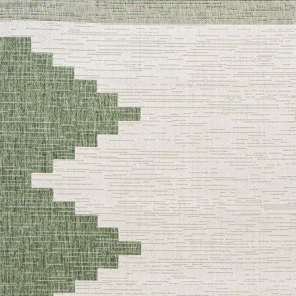 Surya Eagean EAG-2435 Grass Green, Ivory, Dark Green and Seafoam 6&#39;7&quot; Square Indoor/Outdoor Area Rug, , large