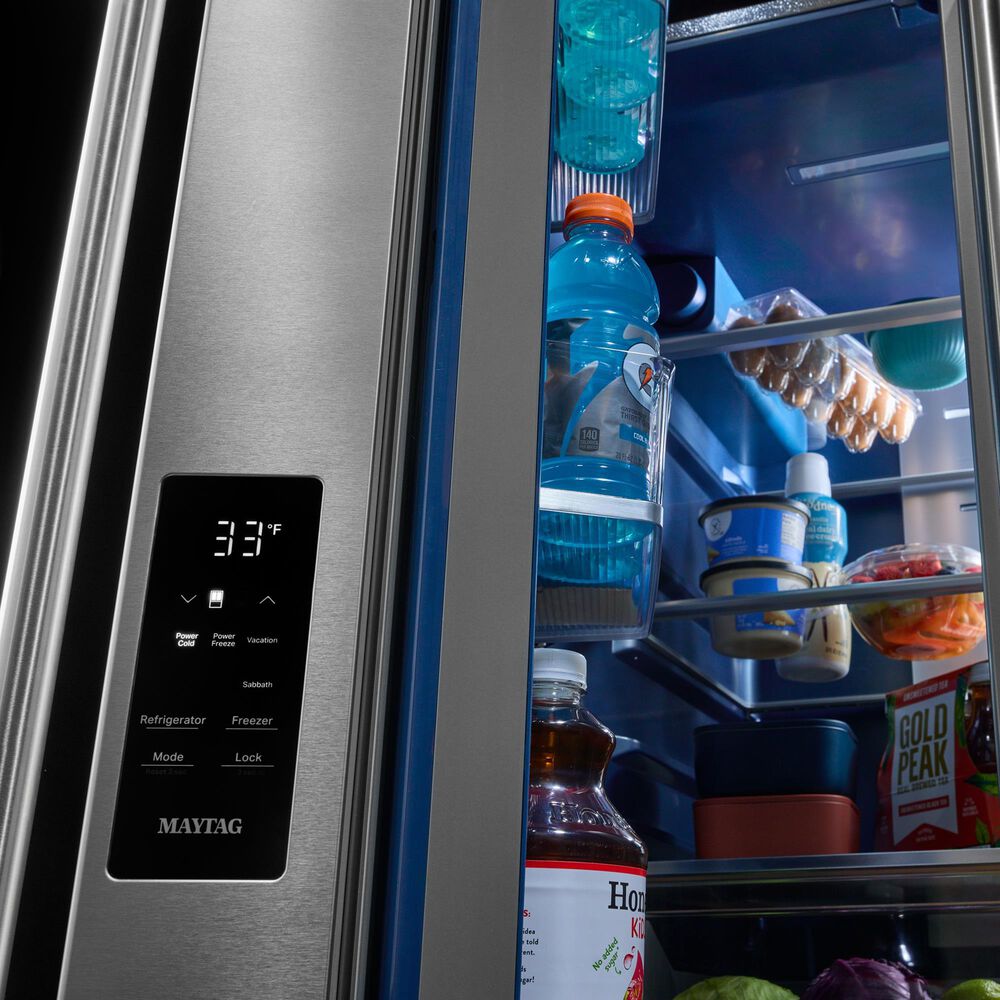 Maytag 31 Cu. Ft. French Door Bottom Mount Refrigerator in Fingerprint-Resistant Stainless, , large