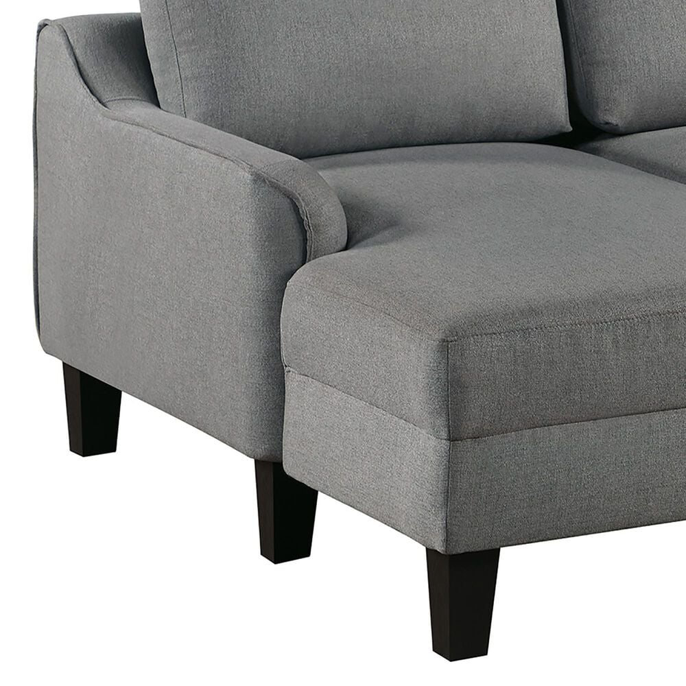 OSP Home Lester 1-Piece Stationary Sleeper Sofa Chaise in Grey, , large