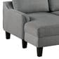 OSP Home Lester 1-Piece Stationary Sleeper Sofa Chaise in Grey, , large