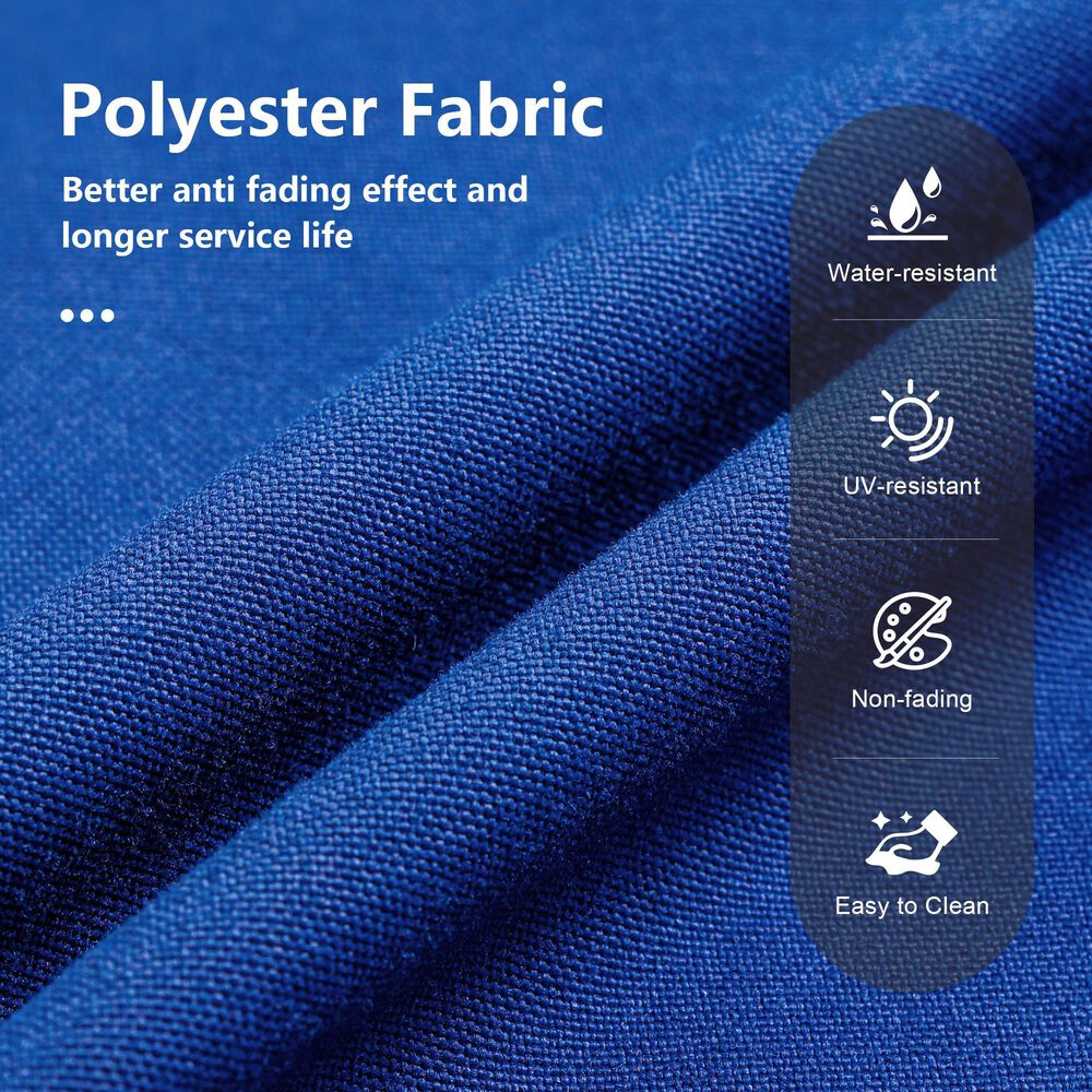 HOMLUX 3-Piece 72" Patio Sofa and Ottoman Set with Brown Wicker in Navy Blue, , large