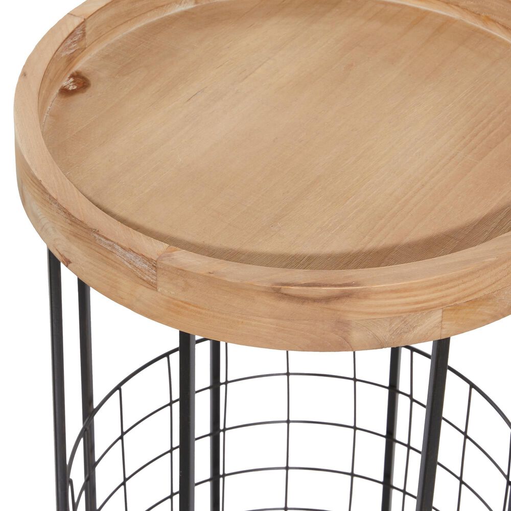 Uma Enterprises Tray Top Accent Table in Brown and Black, , large