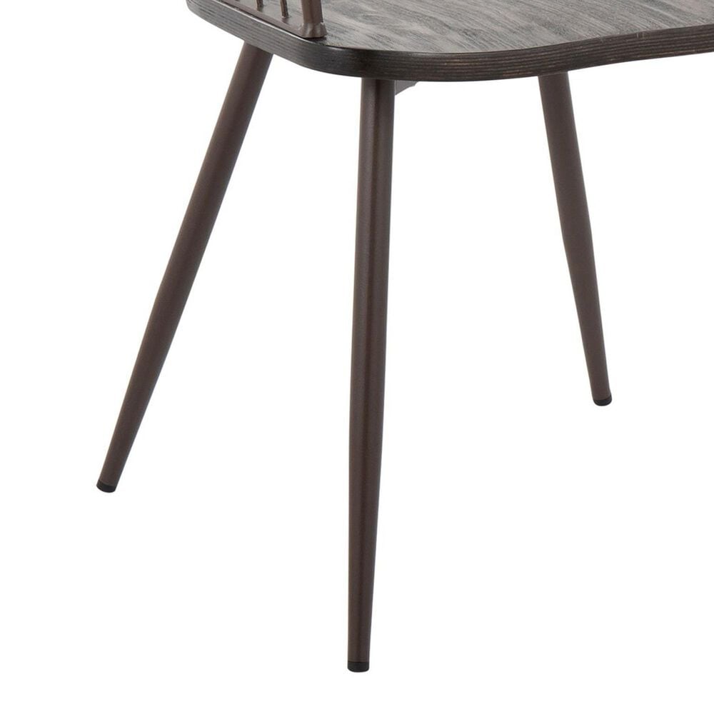 Lumisource Winston Arm Chair in Brown and Dark Walnut, , large