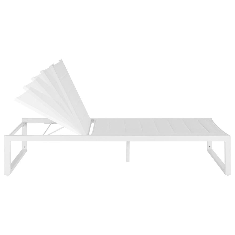 Linon Home Decor Holland Patio Chaise Lounge in White, , large