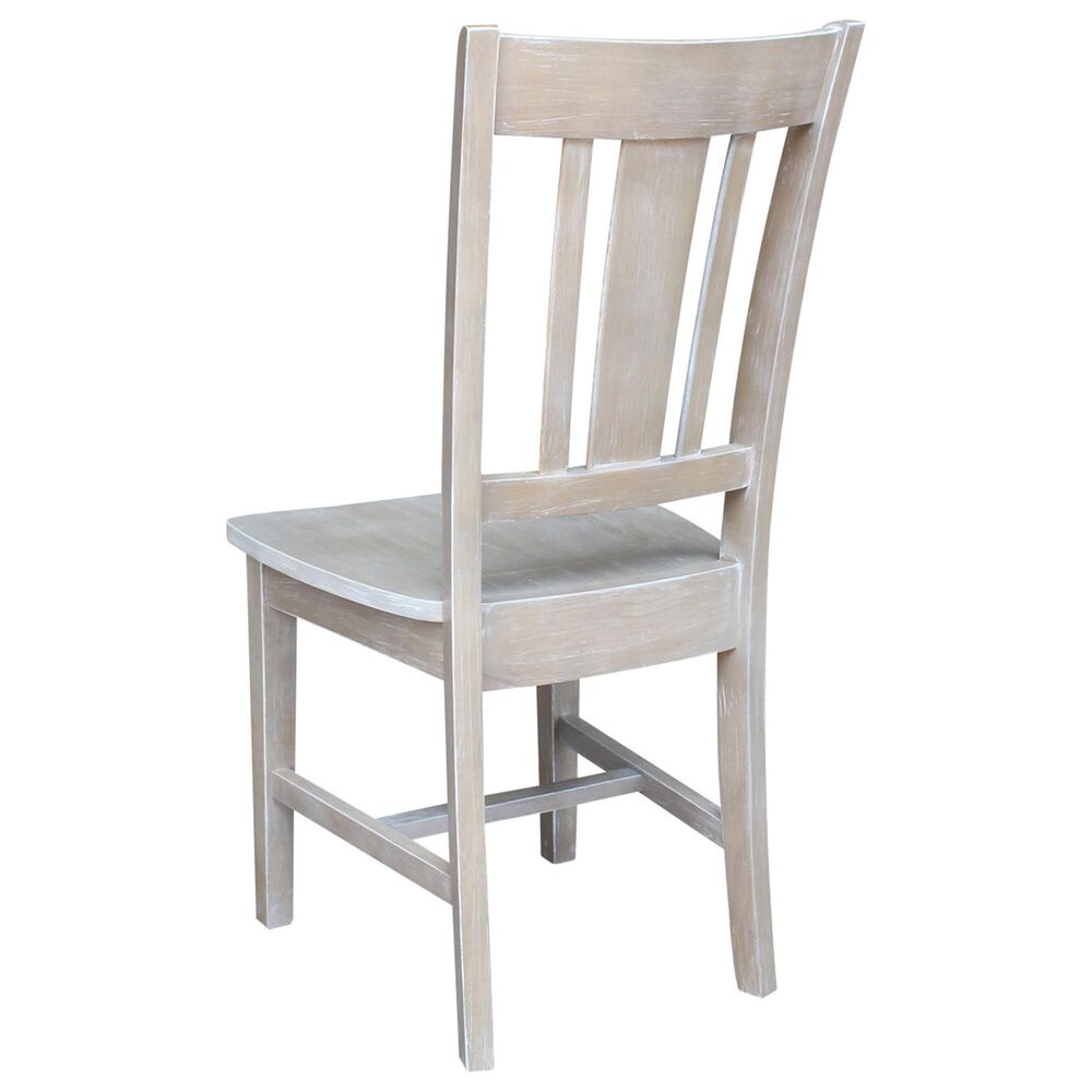 International Concepts Modern Farmhouse Desk with Chair in Washed Gray