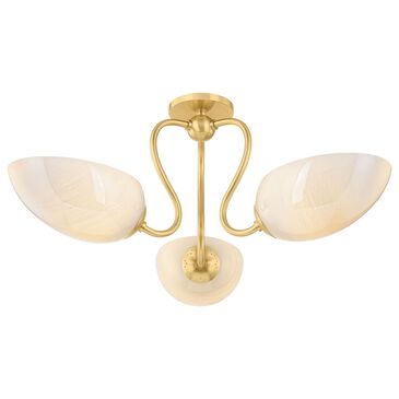 Mitzi Lighting Reva 3-Light Semi-Flush in Aged Brass, , large