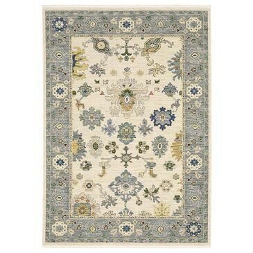 Oriental Weavers Lucca Floral Border 9"10" x 12"10" Ivory Area Rug, , large