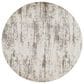 Feizy Parker 7"9" Round Silver and Beige Area Rug, , large
