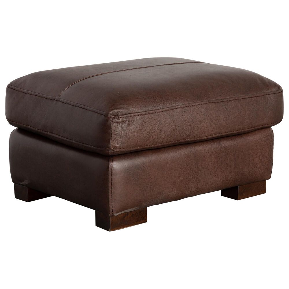 Bordeaux &amp; Co Maxi 4-Piece Stationary Leather Living Room Set in Madison Espresso, , large