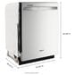 Whirlpool 24" Built-In Dishwasher with Spin and Load Rack and AI Intelligent Wash in Stainless Steel, , large