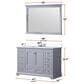 Lexora Home Dukes 48" Single Bathroom Vanity in Dark Grey with 2 cm White Cultured Marble Top and Rectangular Sink, , large