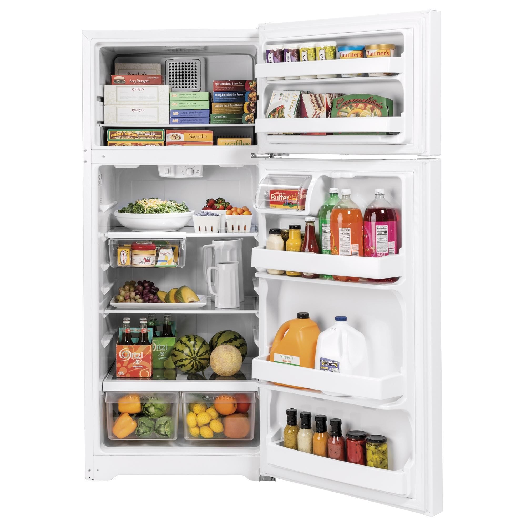Ge 18 cu on sale ft refrigerator white