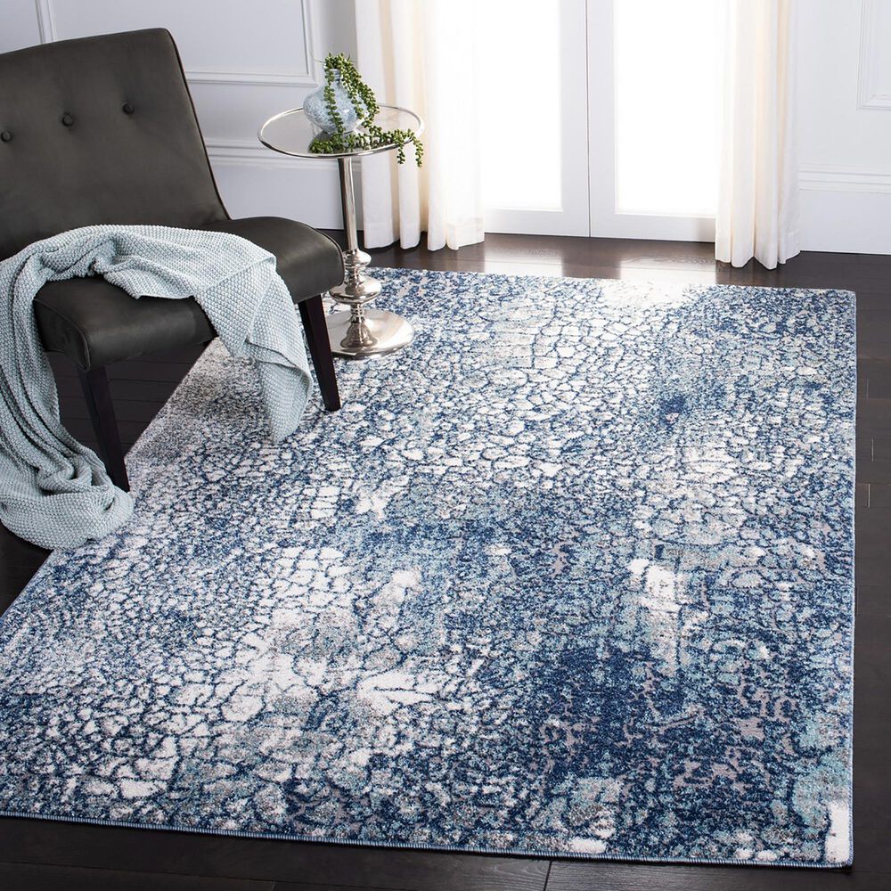 Safavieh Aston  ASN706 4&#39; x 6&#39; Navy and Gray Area Rug, , large