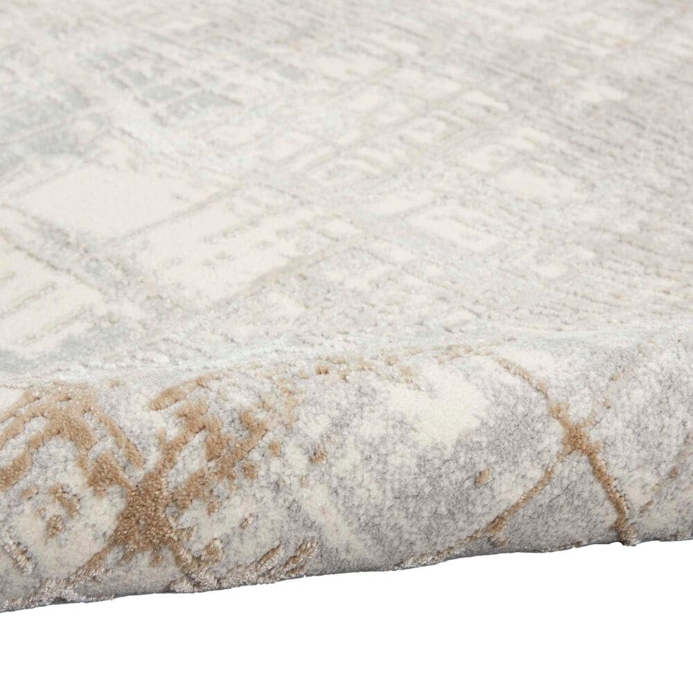 Nourison Rush 5&#39;3&quot; x 7&#39;3&quot; Ivory and Taupe Area Rug, , large
