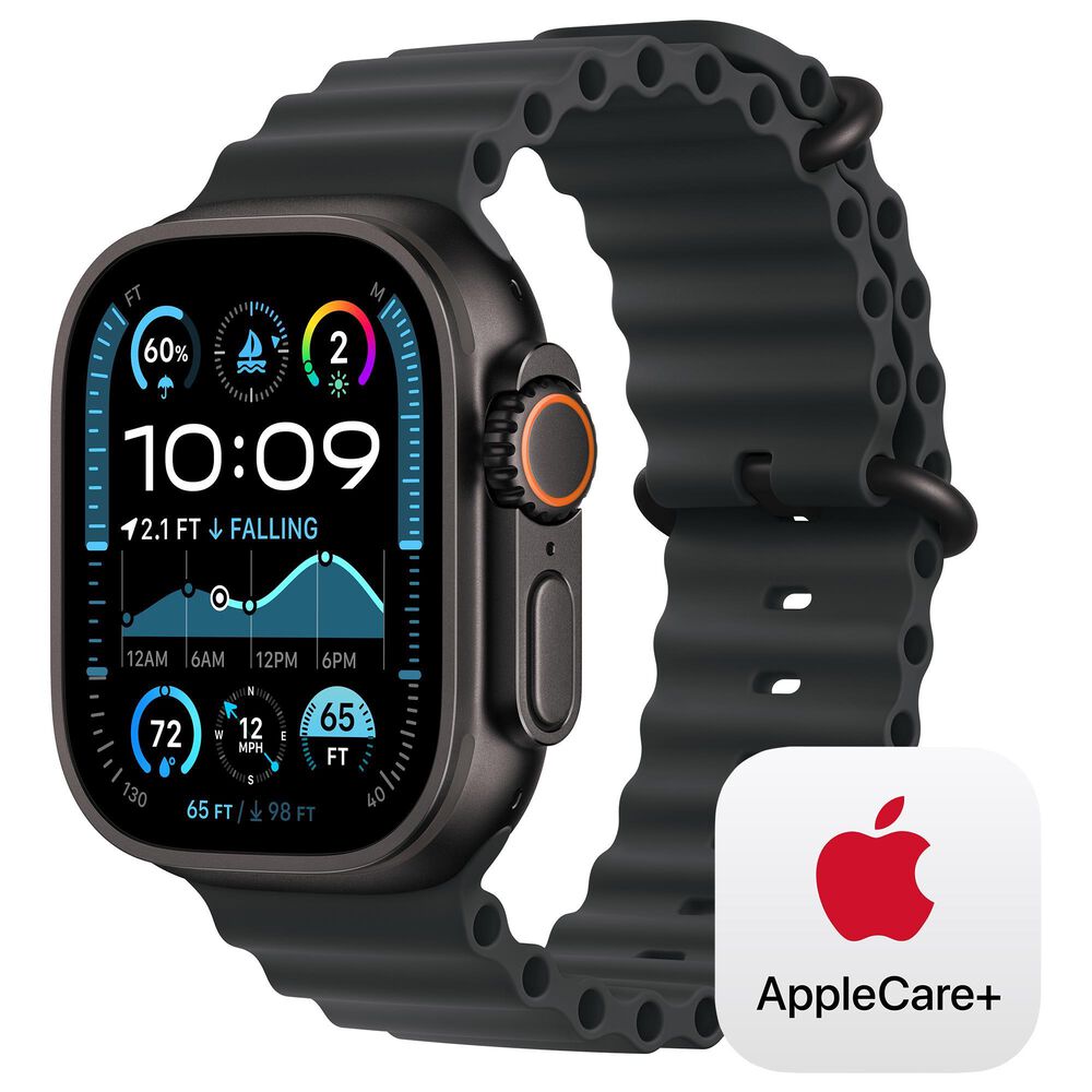 Apple Watch Ultra 2 GPS + Cellular 49mm Black Titanium Case with Black Ocean Band, , large