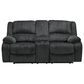 Ashley Draycoll Manual Reclining Loveseat with Console in Slate, , large