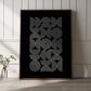 HOMLUX 24" x 18" Circles Canvas Art in Black and White, , large