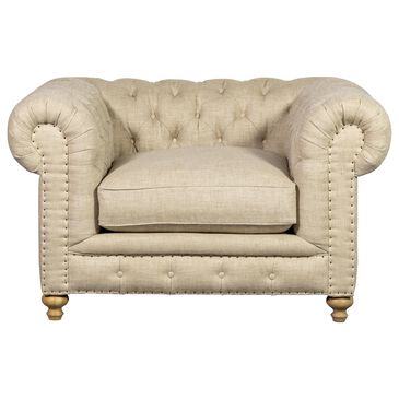 Vintage Furnishings Finn Fabric Club Chair in Beige, , large