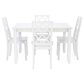 Linon Home Decor Hamlet 5-Piece Rectangular Dining Set in White, , large