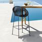 Armen Living Acapulco Patio Counter Height Bar Stool in Black, , large