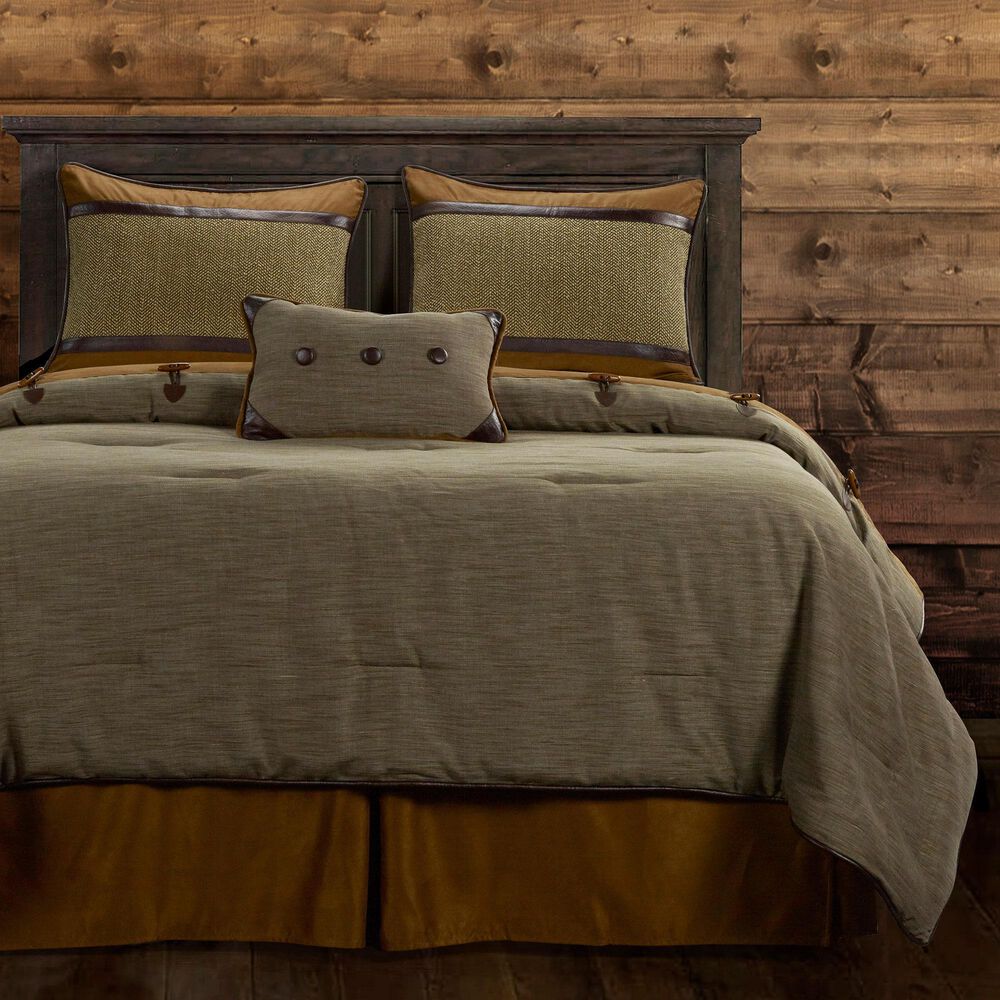 HiEnd Accents Highland Lodge 4-Piece Twin Comforter Set in Olive and Brown, , large