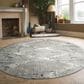 Radici USA Davide Geometric 5"3" Round Grey Area Rug, , large