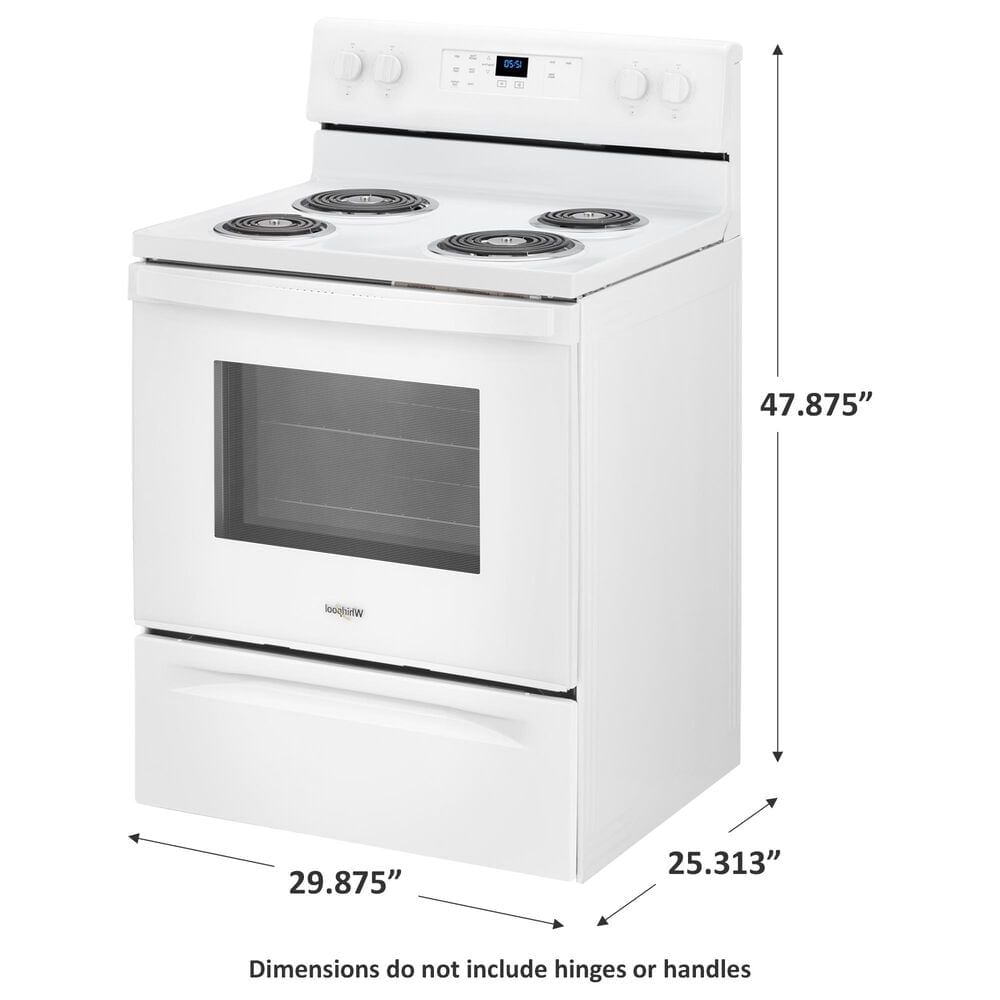 Whirlpool 4.8 Cu. Ft. Freestanding Electric Range with Keep Warm in White, , large