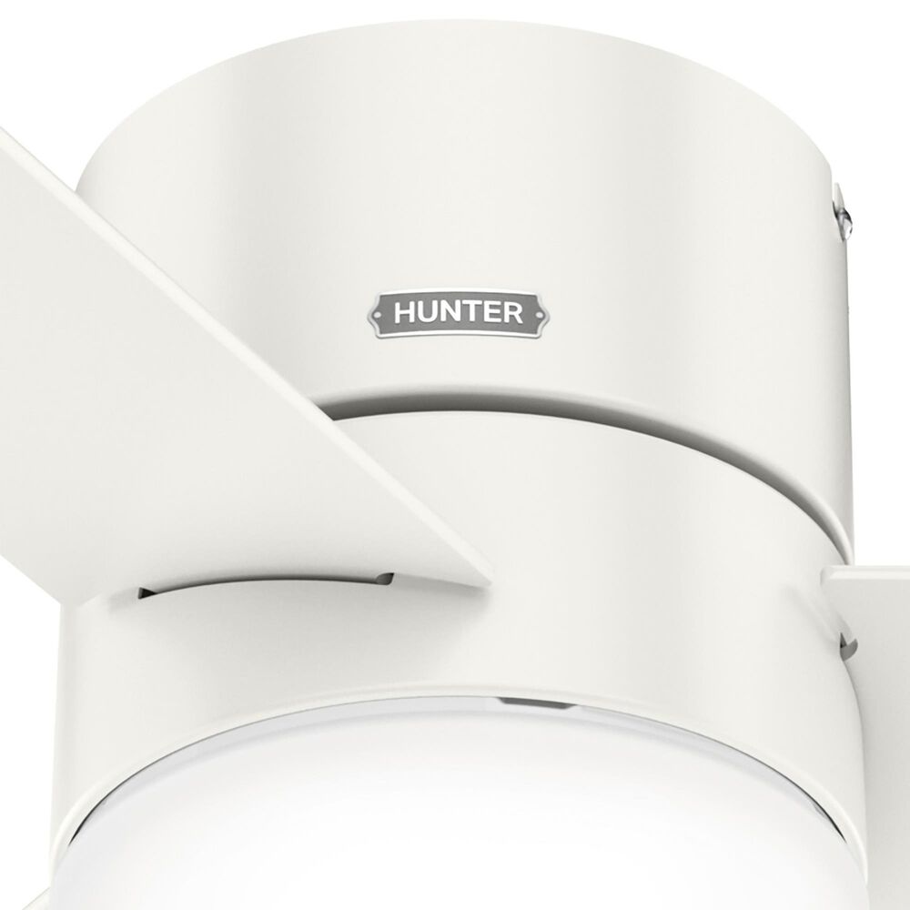 Hunter Minimus 52&quot; Ceiling Fan with LED Lights in Fresh White, , large