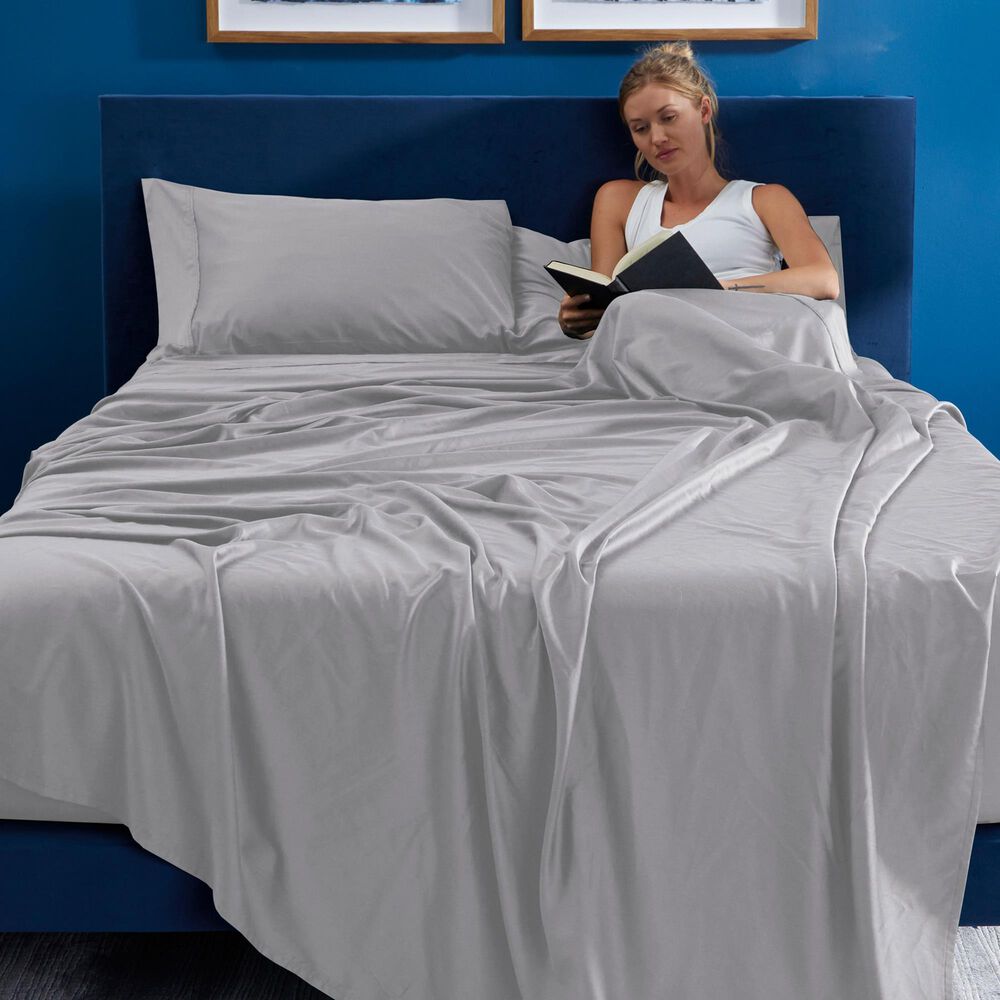 Bedgear Hyper-Cotton 4-Piece Split Head Queen Sheet Set in Light Grey, , large
