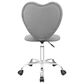 Impressions Vanity Heart Boucle Swivel Vanity Chair with Grey Cushion in Matte Silver, , large