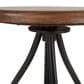 Home Trends & Design Industrial Loft Adjustable Swivel Barstool in Walnut and Black, , large