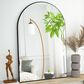 HOMLUX 20" x 30" Arched Mantle Mirror in Black, , large