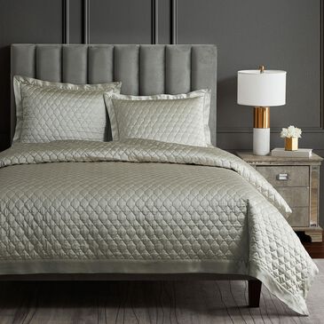 HiEnd Accents High Shine Satin Full/Queen Quilt in Champagne, , large